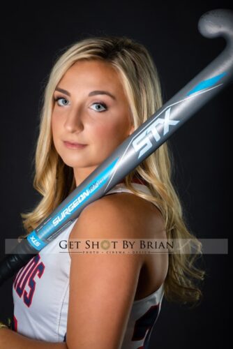 A senior picture of a field hockey athlete sewell nj